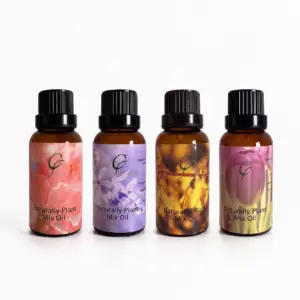 YenScent 妍芳禾本天然植萃複方精油系列,四款芳香按摩精油商品展示